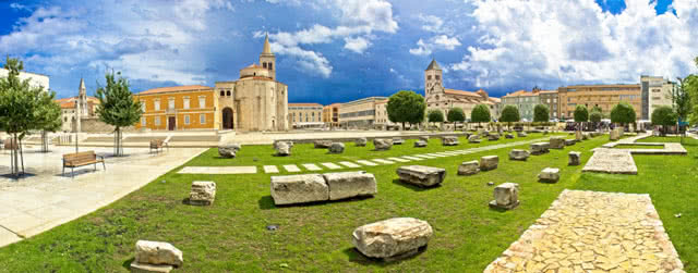 Zadar Green Square panoramic view